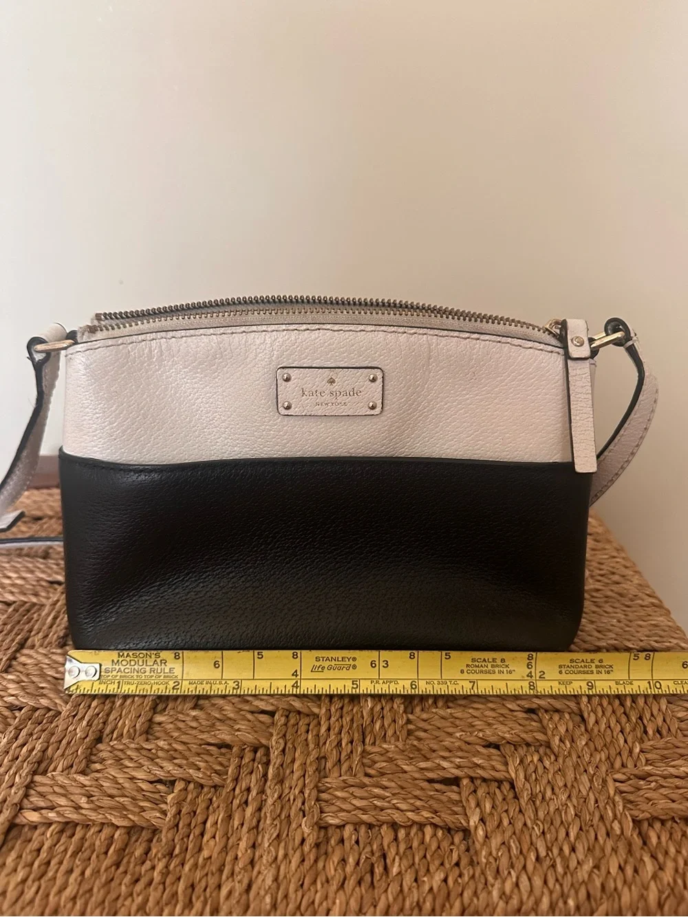 Kate Spade New York Grove Street Millie Black and Cream Two-Tone Crossbody Bag